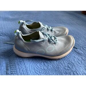 OOFOS Oolala Sport Slide Sandal Womens 8.5 EU 39.5 Light Blue Comfort Recovery